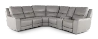 Seas Stone Leather 6 Piece Power Reclining Sectional