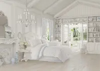 J. Queen Cottage Lilian Jacquard White Full and Queen 3-Piece Set