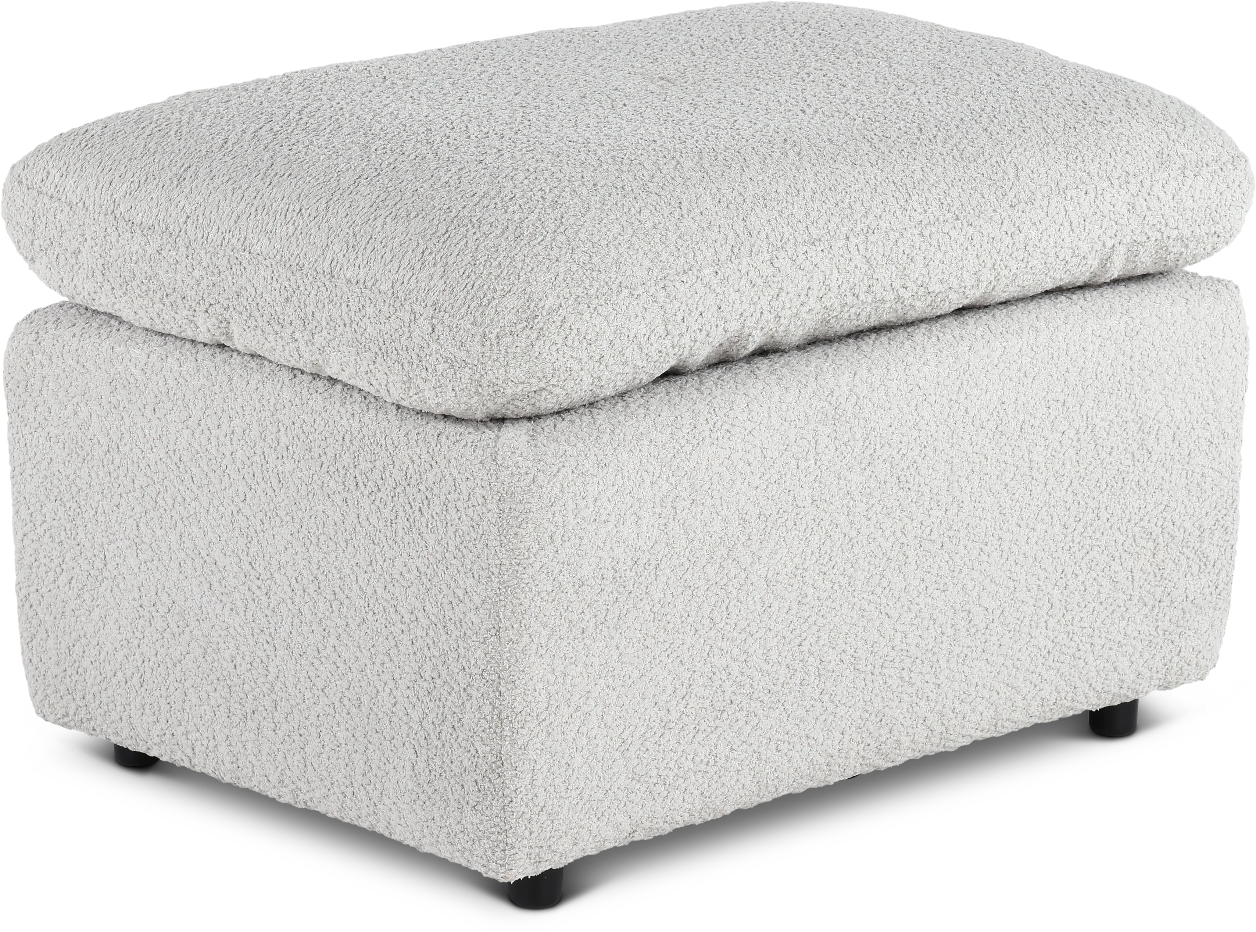 Plush Dolphin Light Gray Ottoman-1
