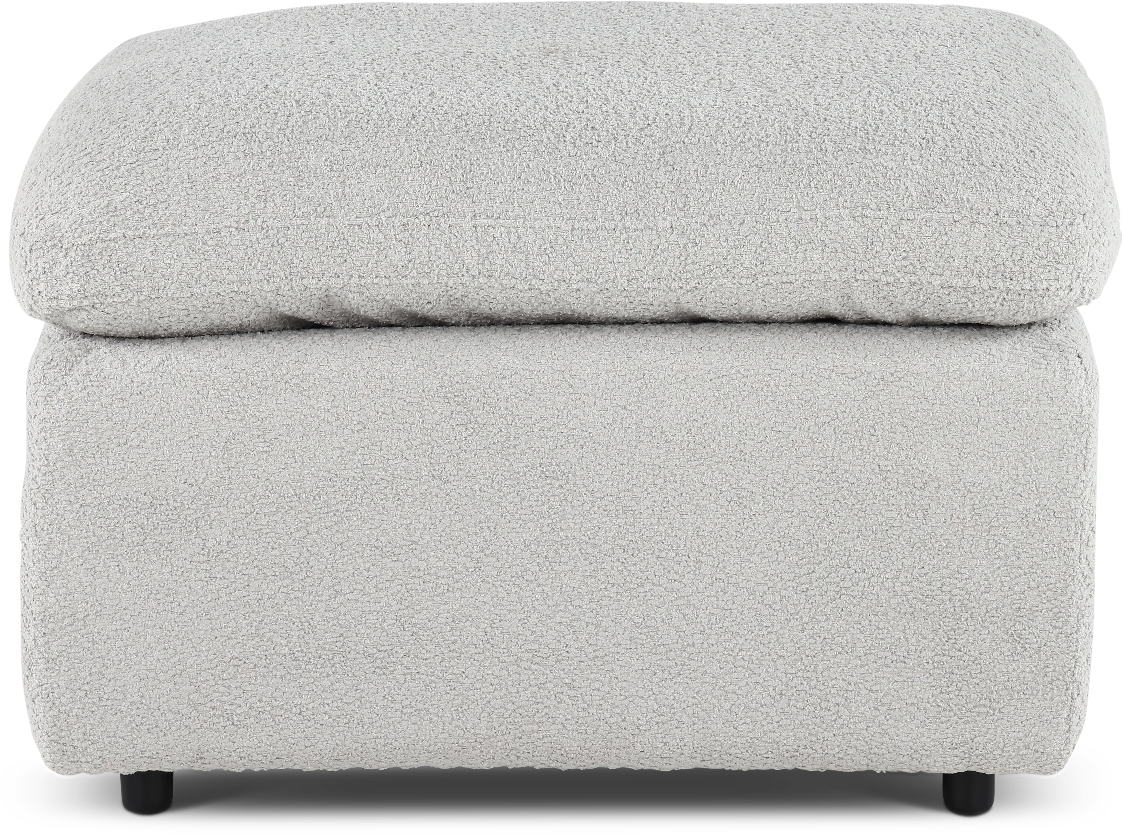 Plush Dolphin Light Gray Ottoman-5
