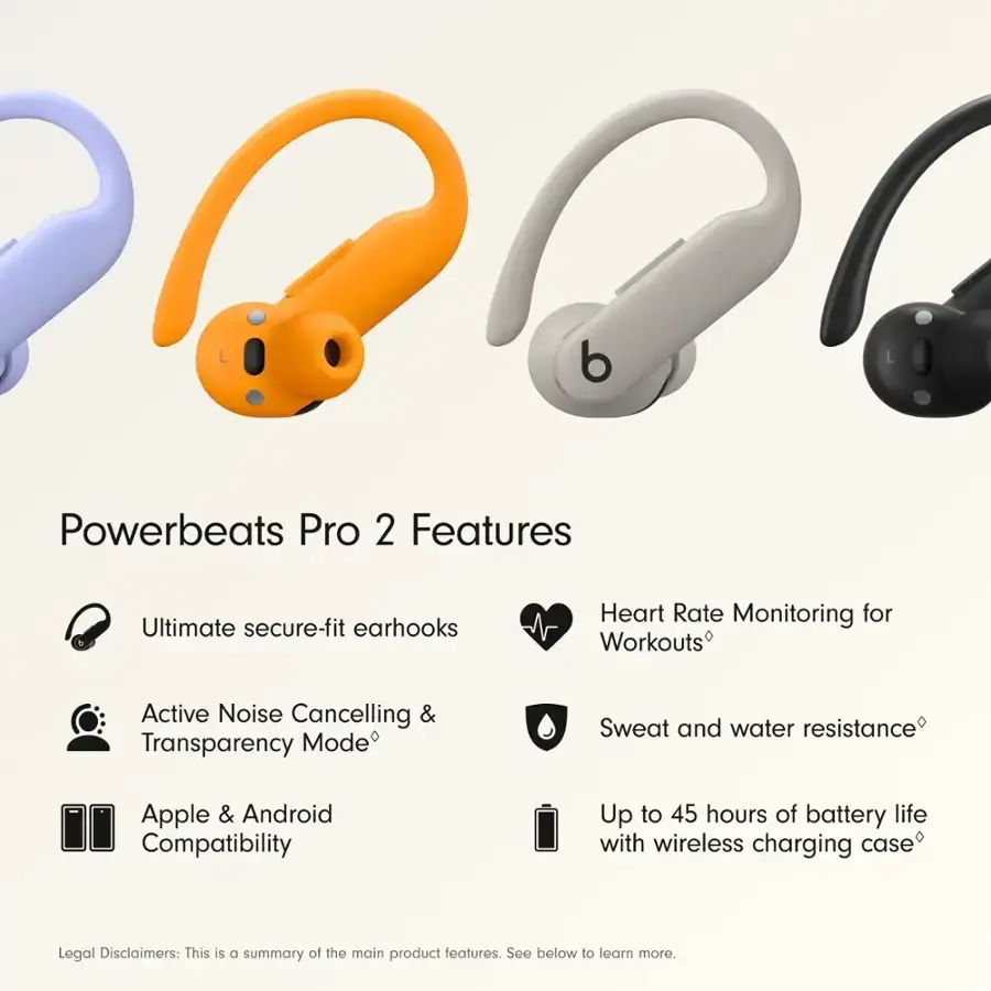 MX733LL/A Beats Powerbeats Pro 2 True Wireless Active Noise Canceling Earbuds - Quick Sand-2