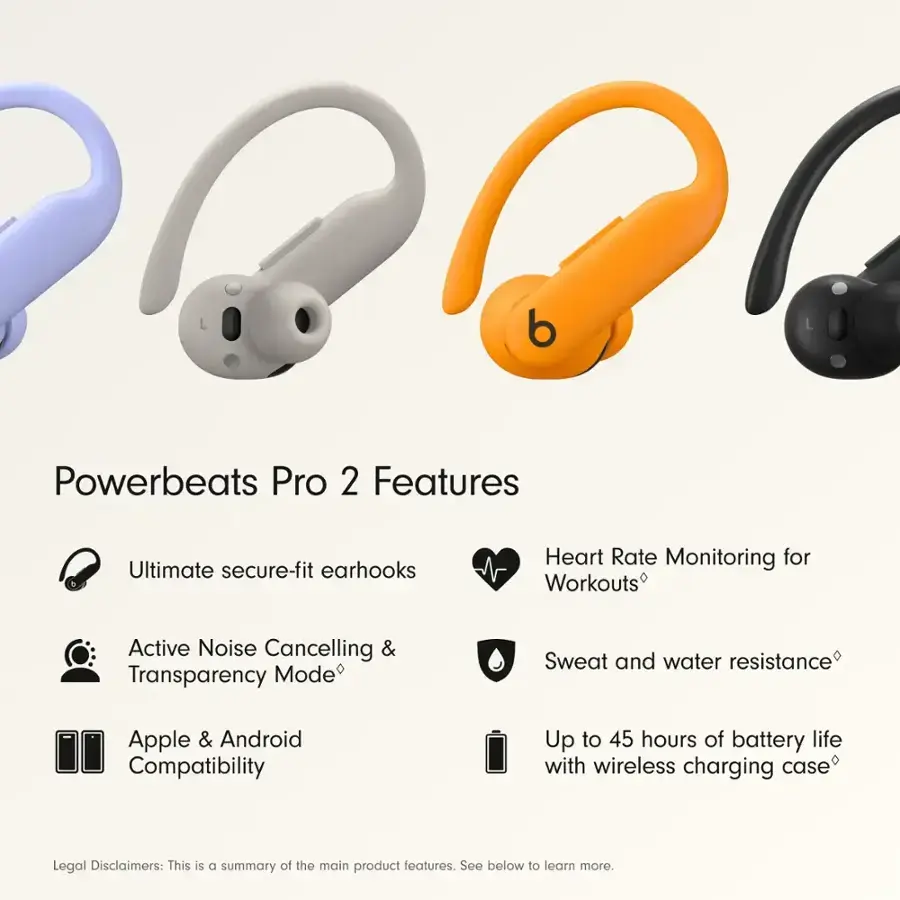 MX743LL/A Beats Powerbeats Pro 2 True Wireless Active Noise Canceling Earbuds - Electric Orange-2