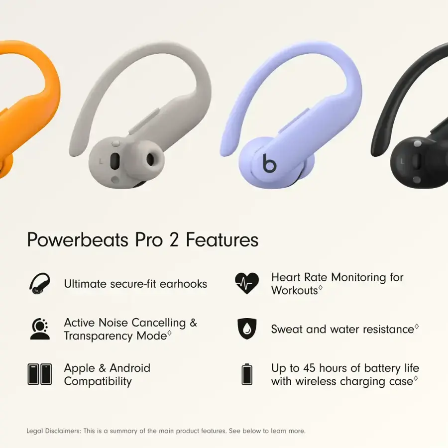MX753LL/A Beats Powerbeats Pro 2 True Wireless Active Noise Canceling Earbuds - Hyper Purple-2