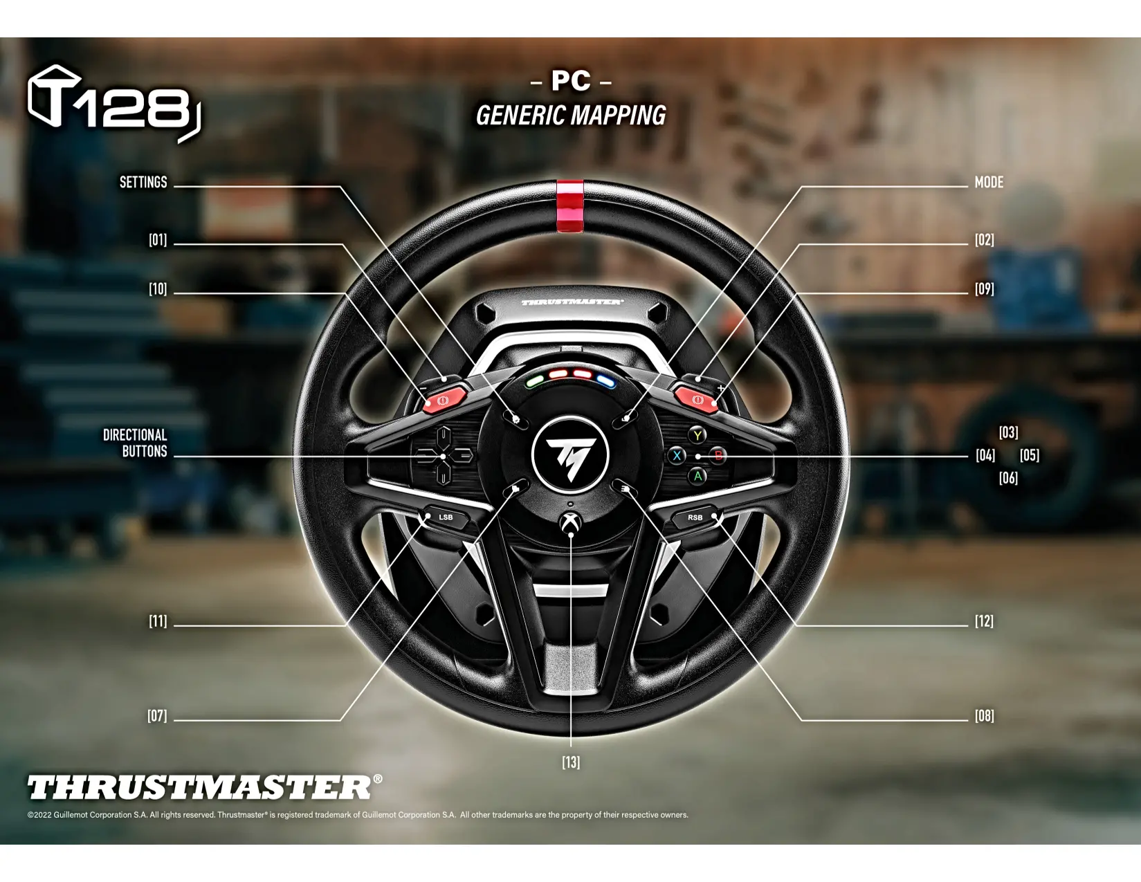 Thrustmaster T128 Racing Wheel for Xbox One, Xbox X|S, and PC-11