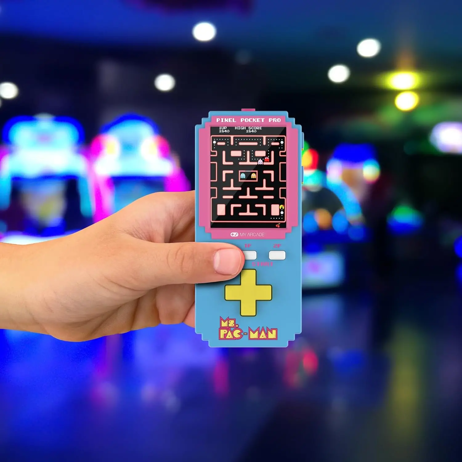 Ms. Pac-Man Pixel Pocket Pro Portable Keychain Arcade-2