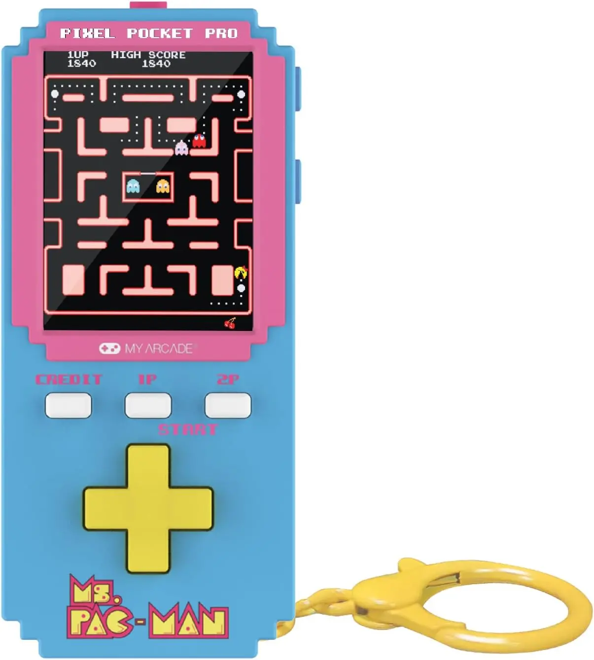 Ms. Pac-Man Pixel Pocket Pro Portable Keychain Arcade-3