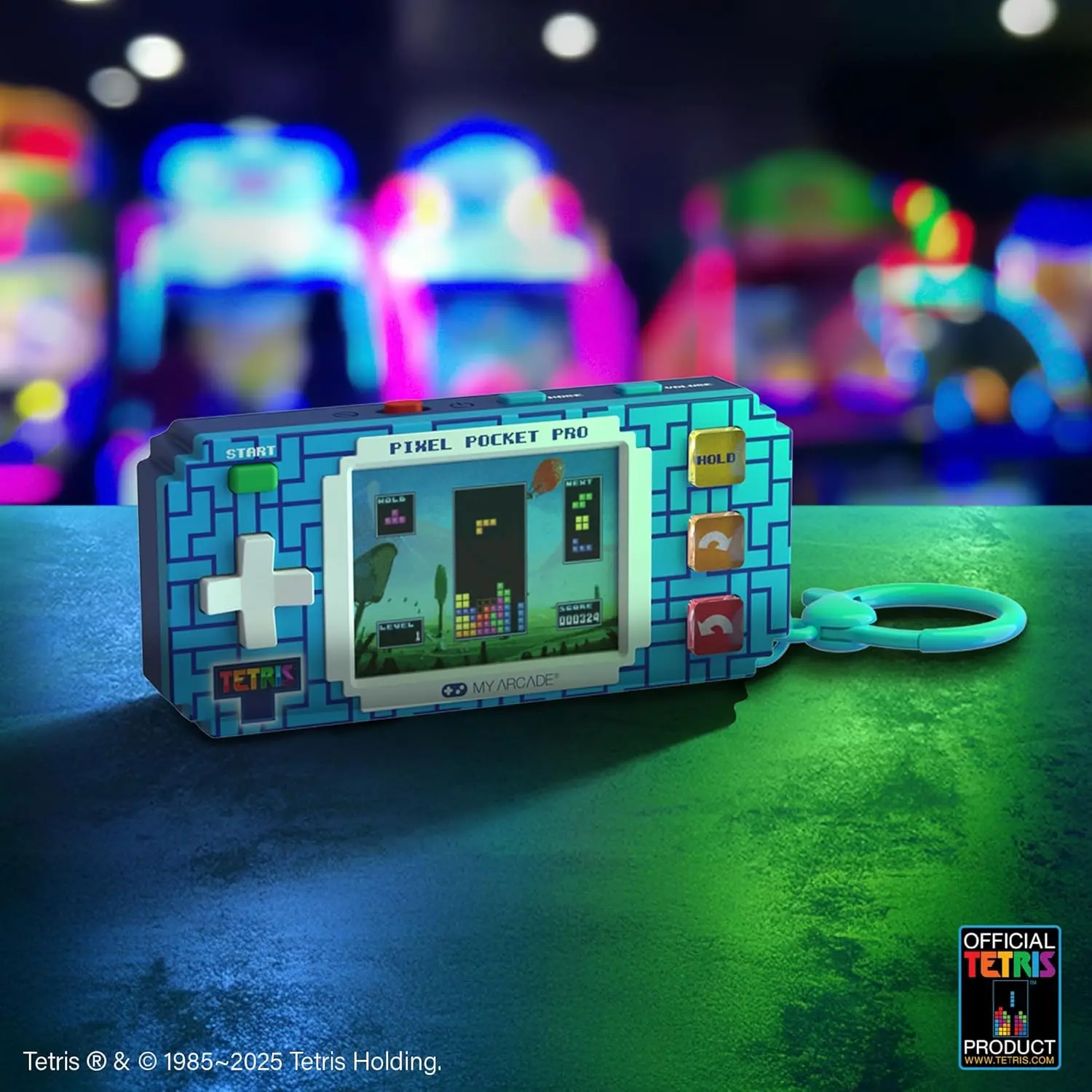 Tetris Pixel Pocket Pro Portable Keychain Arcade-2