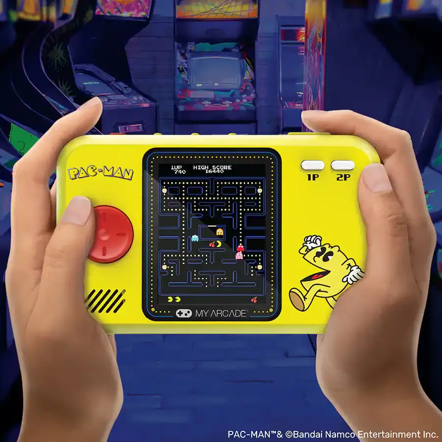 Pac-Man Pocket Player Pro Portable Handheld Gaming System with Travel Case-2
