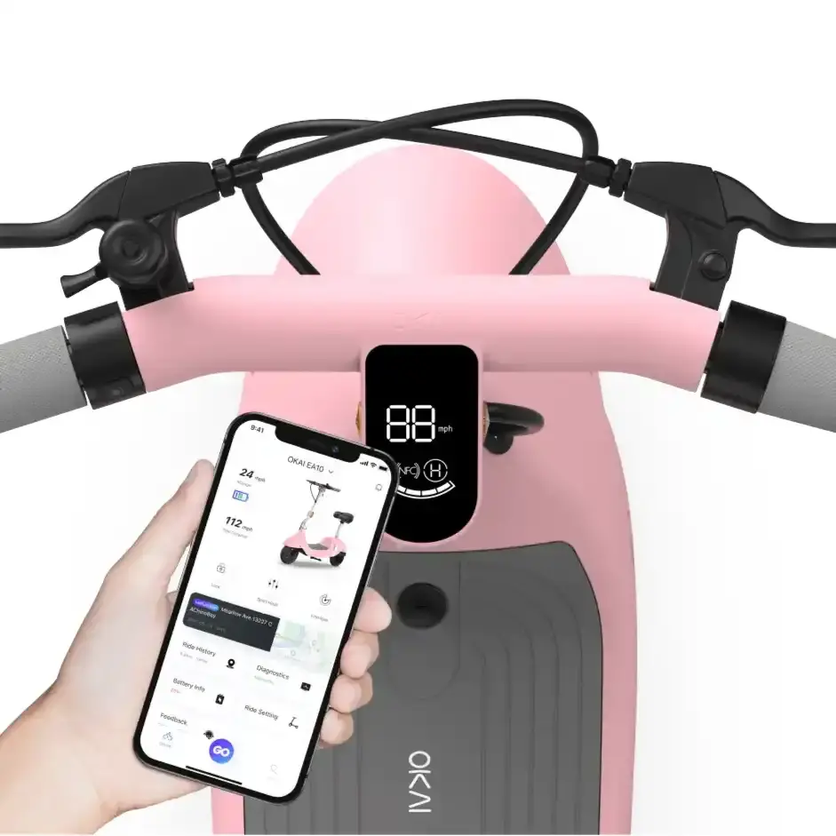 OKAI Ceetle Pro Seated Electric Scooter - Pink-3