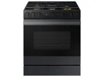 NSG6DG8500MT Samsung Bespoke 5-Burner Smart Slide-In Gas Range with Air Sous Vide & Air Fry - Matte Black Steel