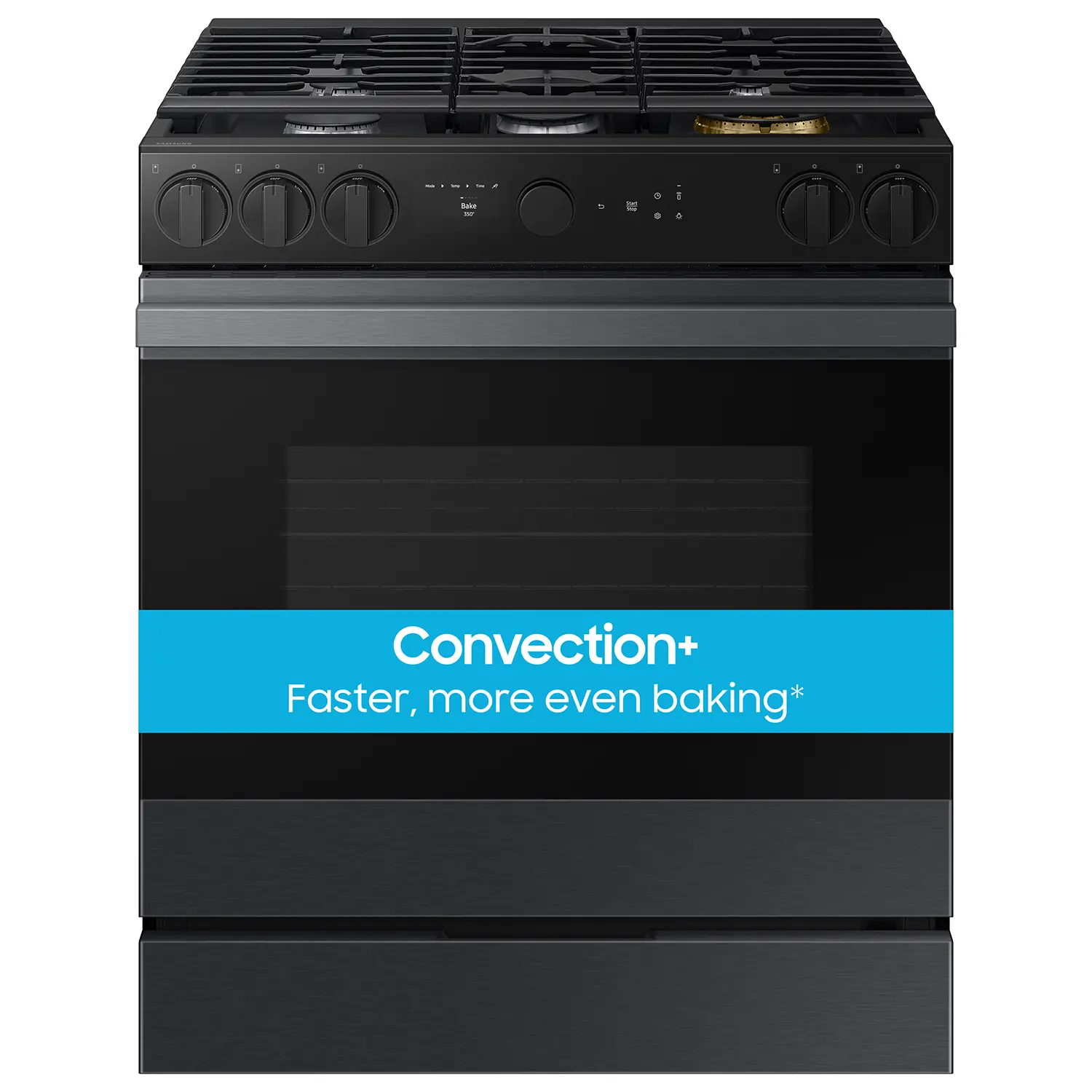 NSG6DG8500MT Samsung Bespoke 5-Burner Smart Slide-In Gas Range with Air Sous Vide & Air Fry - Matte Black Steel-2