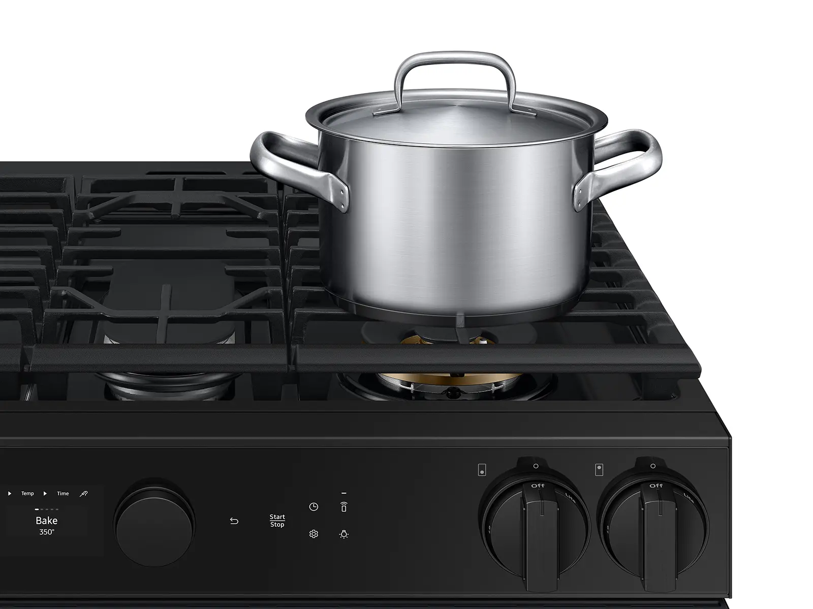NSG6DG8500MT Samsung Bespoke 5-Burner Smart Slide-In Gas Range with Air Sous Vide & Air Fry - Matte Black Steel-8