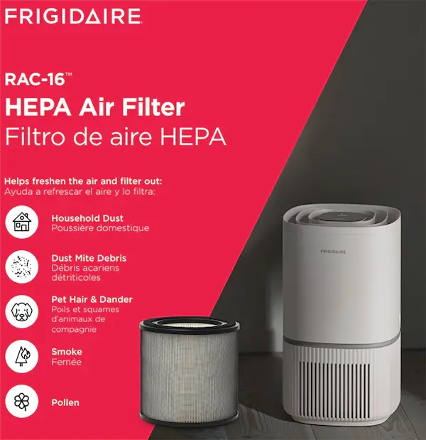 FRPARAC16 Frigidaire PureAir RAC-16 HEPA Air Filter-2