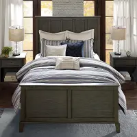 Madison Park White and Navy King 9-Piece Comforter Set