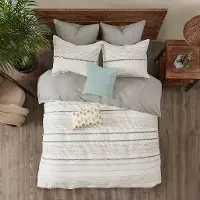 Nea Gray Full/Queen 3-Piece Comforter Set