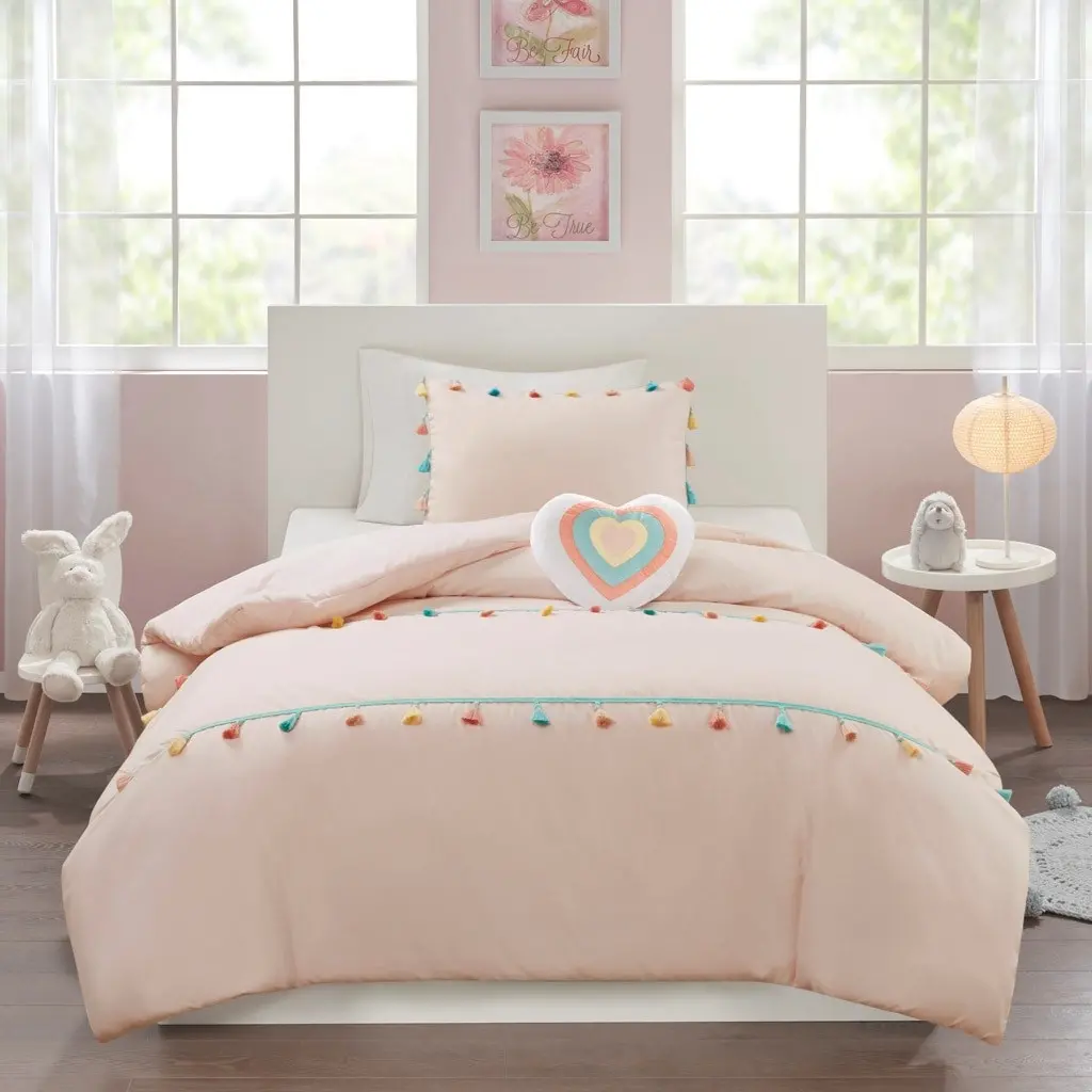 Tessa Pink Full/Queen 4-Piece Comforter Set-2