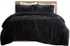 Malea Black Full/Queen 3-Piece Duvet Set