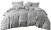 Oliver Gray Jacquard Full/Queen 4-Piece Comforter Set