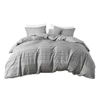 Oliver Gray Jacquard Full/Queen 4-Piece Comforter Set