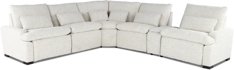 Plush River Rock 6 Piece Power Reclining Sectional