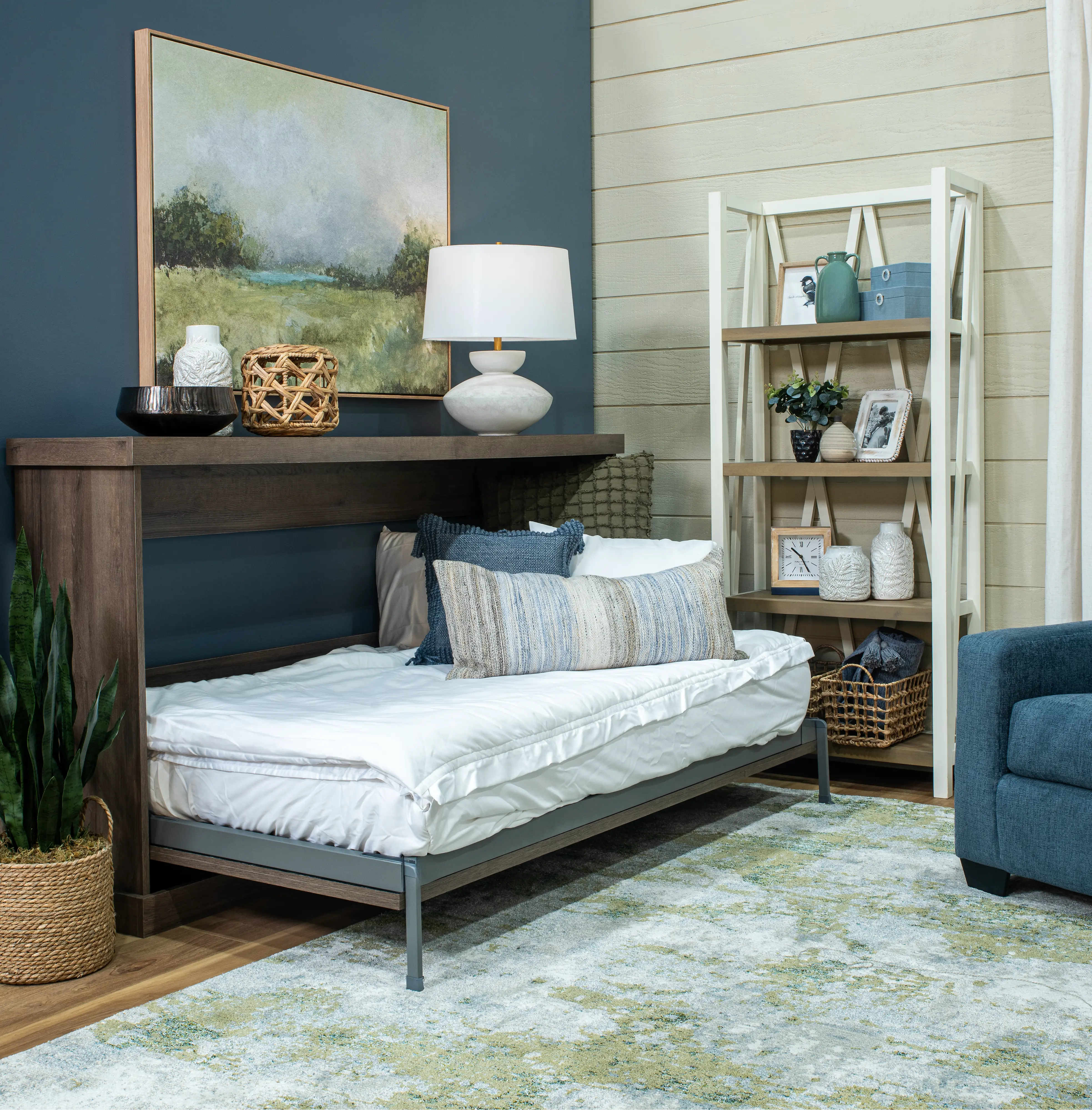 Roberts Oak Twin Murphy Bed-2