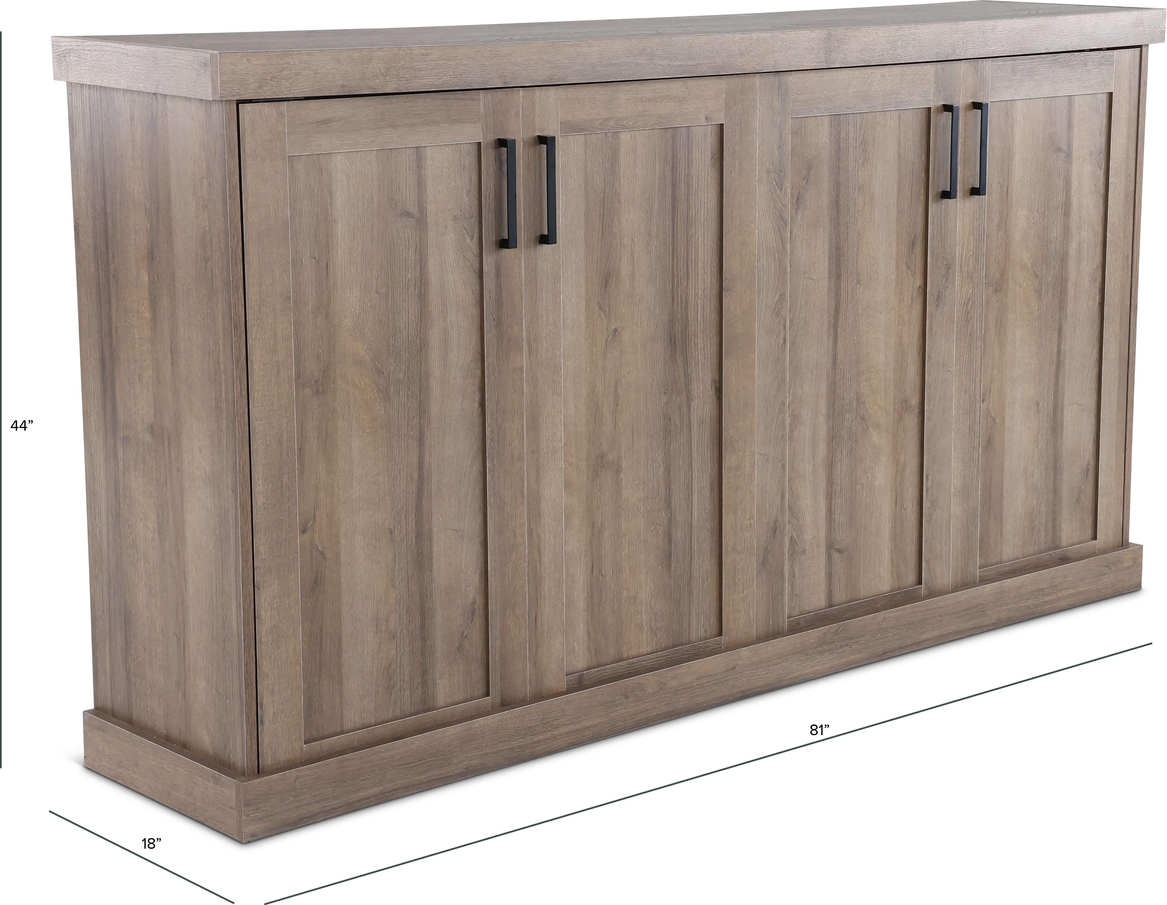 Roberts Oak Twin Murphy Bed-3