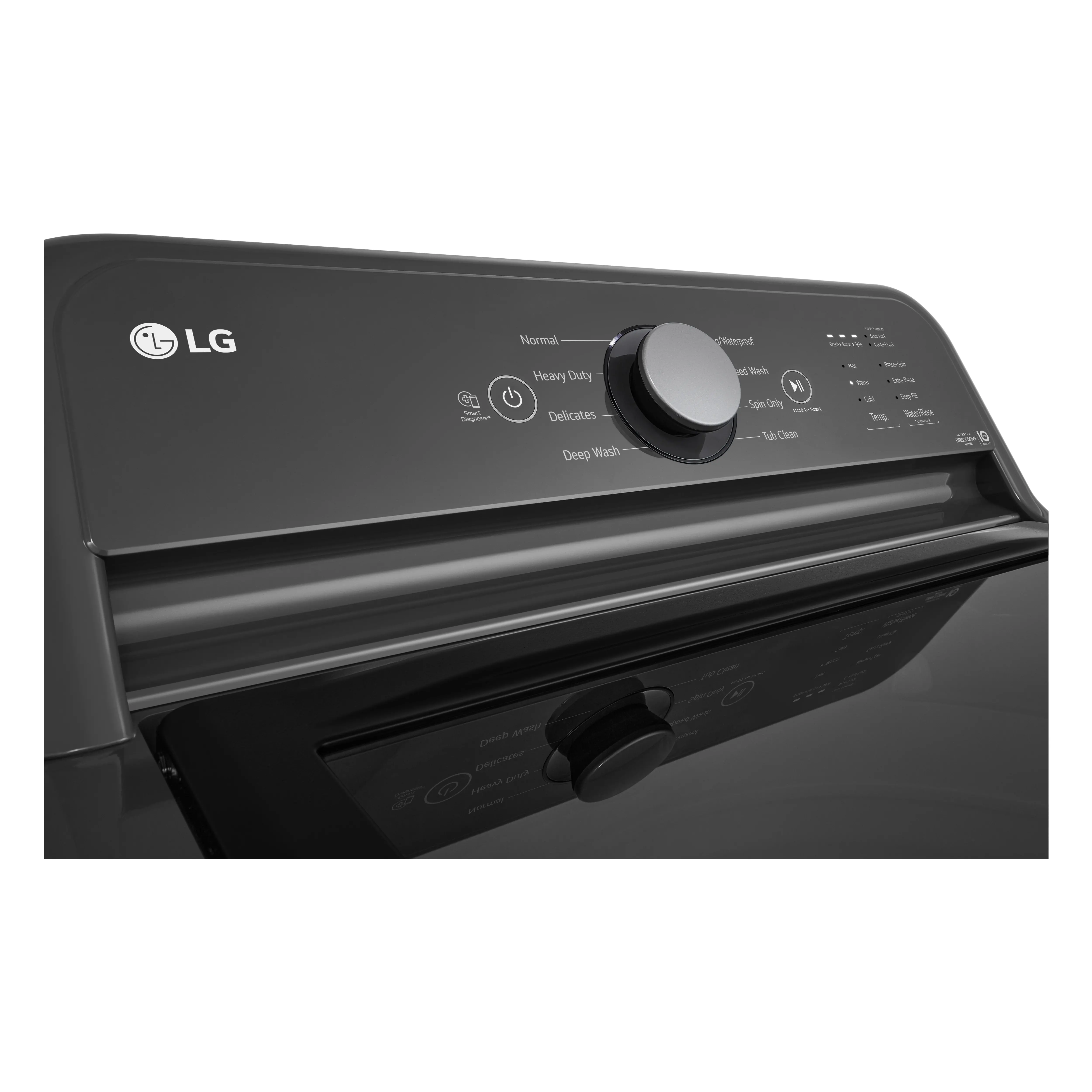 WT6105CM LG 4.1 cu. ft. Top Load Washer with Agitator and SlamProof® Glass Lid - Monochrome Gray-10