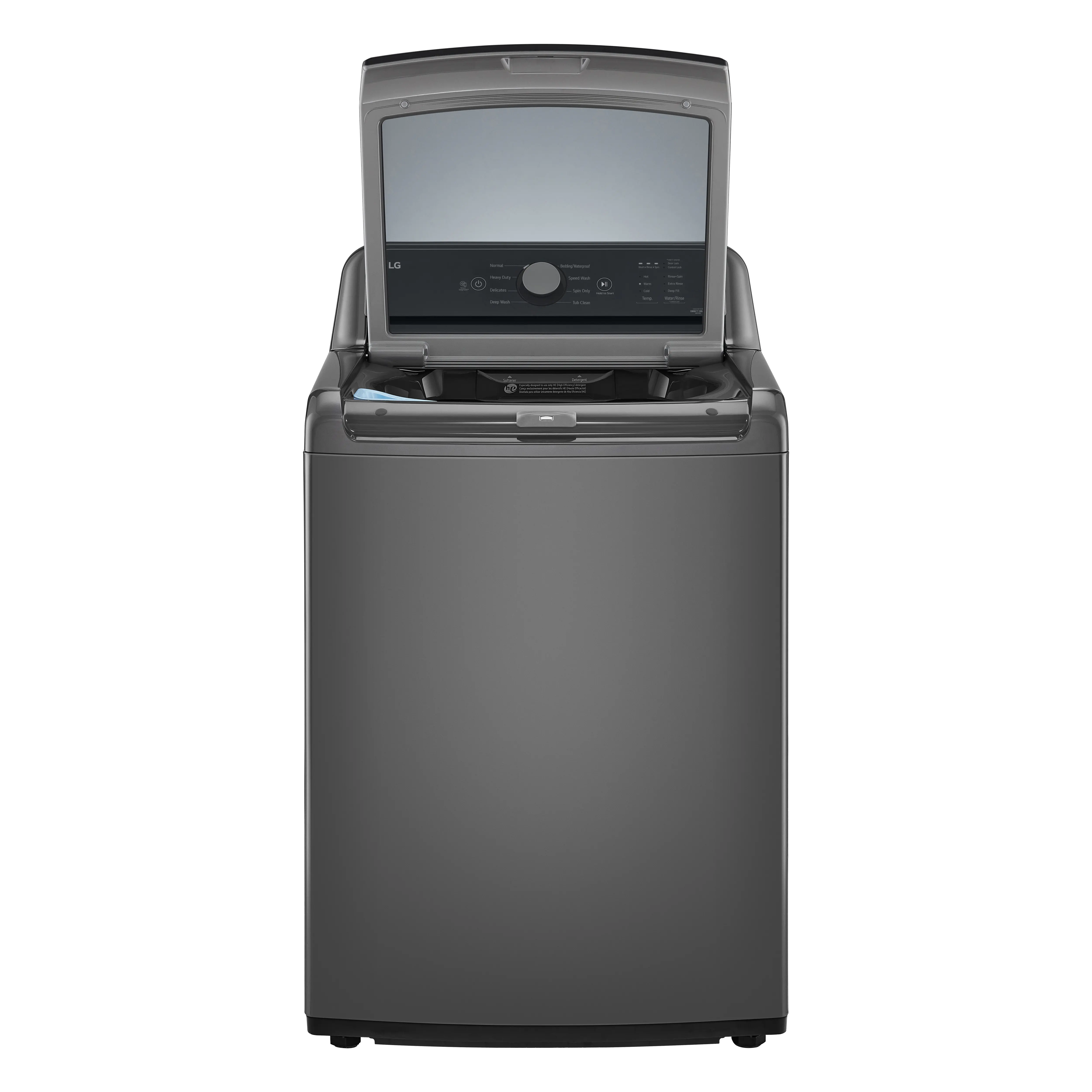 WT6105CM LG 4.1 cu. ft. Top Load Washer with Agitator and SlamProof® Glass Lid - Monochrome Gray-5