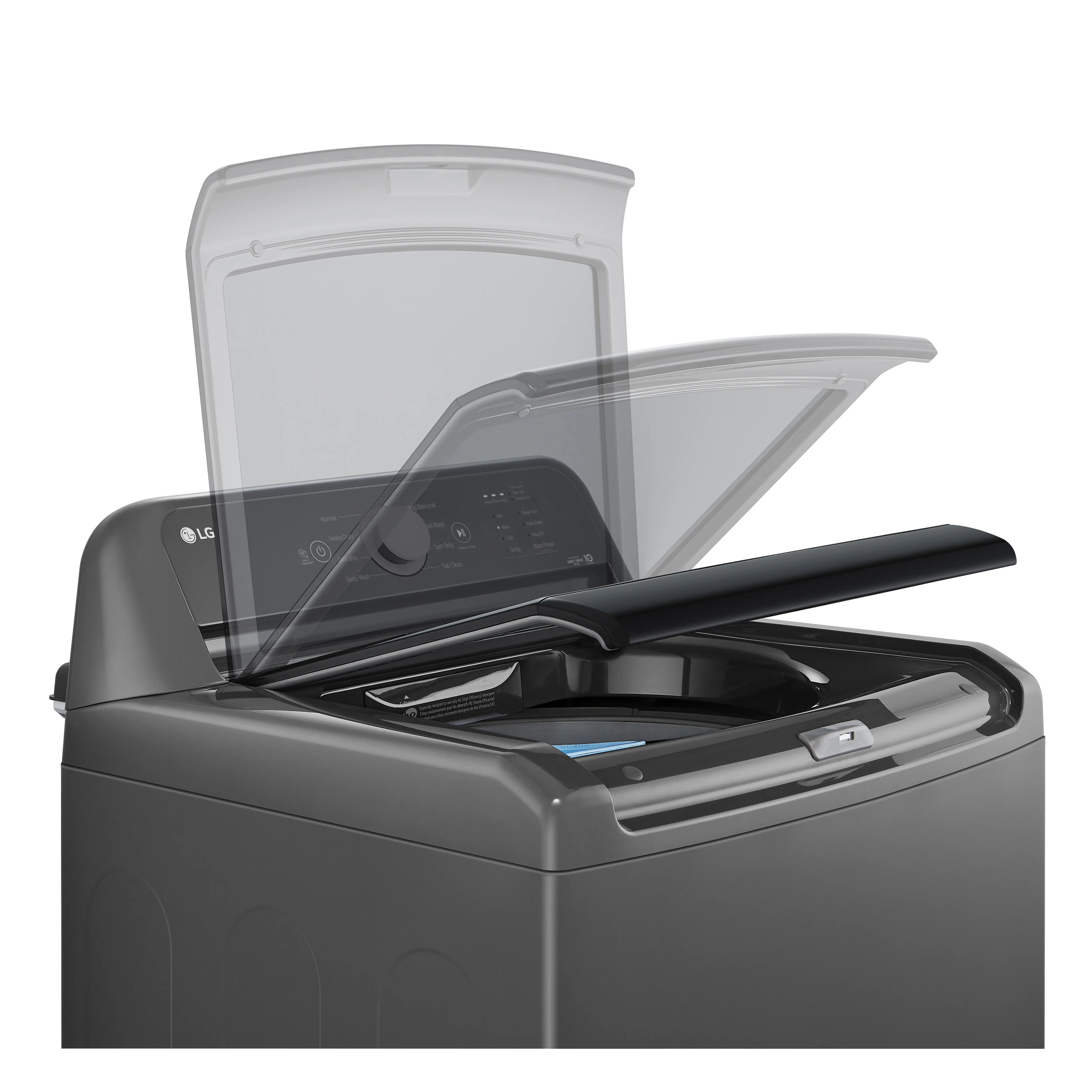 WT6105CM LG 4.1 cu. ft. Top Load Washer with Agitator and SlamProof® Glass Lid - Monochrome Gray-6