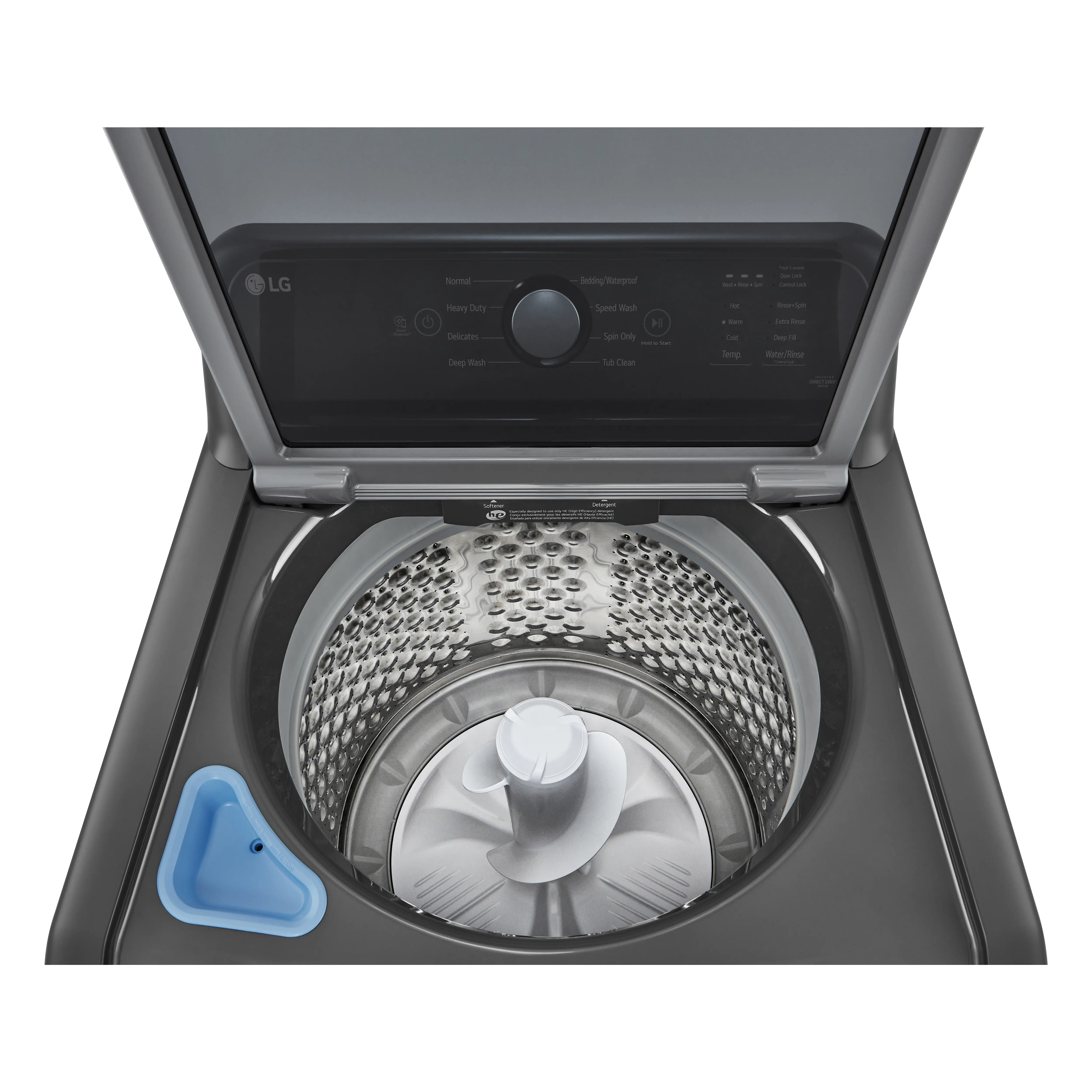 WT6105CM LG 4.1 cu. ft. Top Load Washer with Agitator and SlamProof® Glass Lid - Monochrome Gray-8