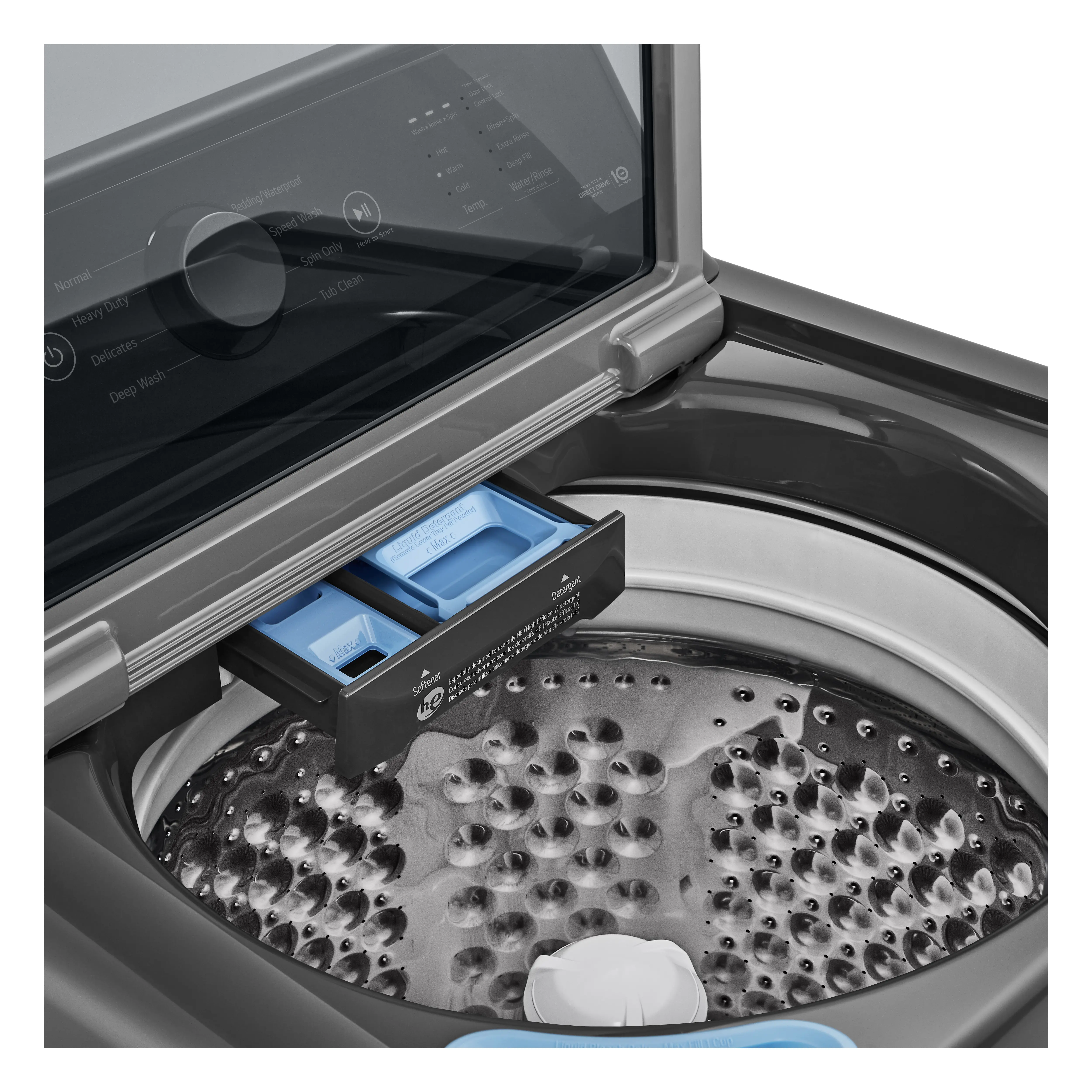 WT6105CM LG 4.1 cu. ft. Top Load Washer with Agitator and SlamProof® Glass Lid - Monochrome Gray-9