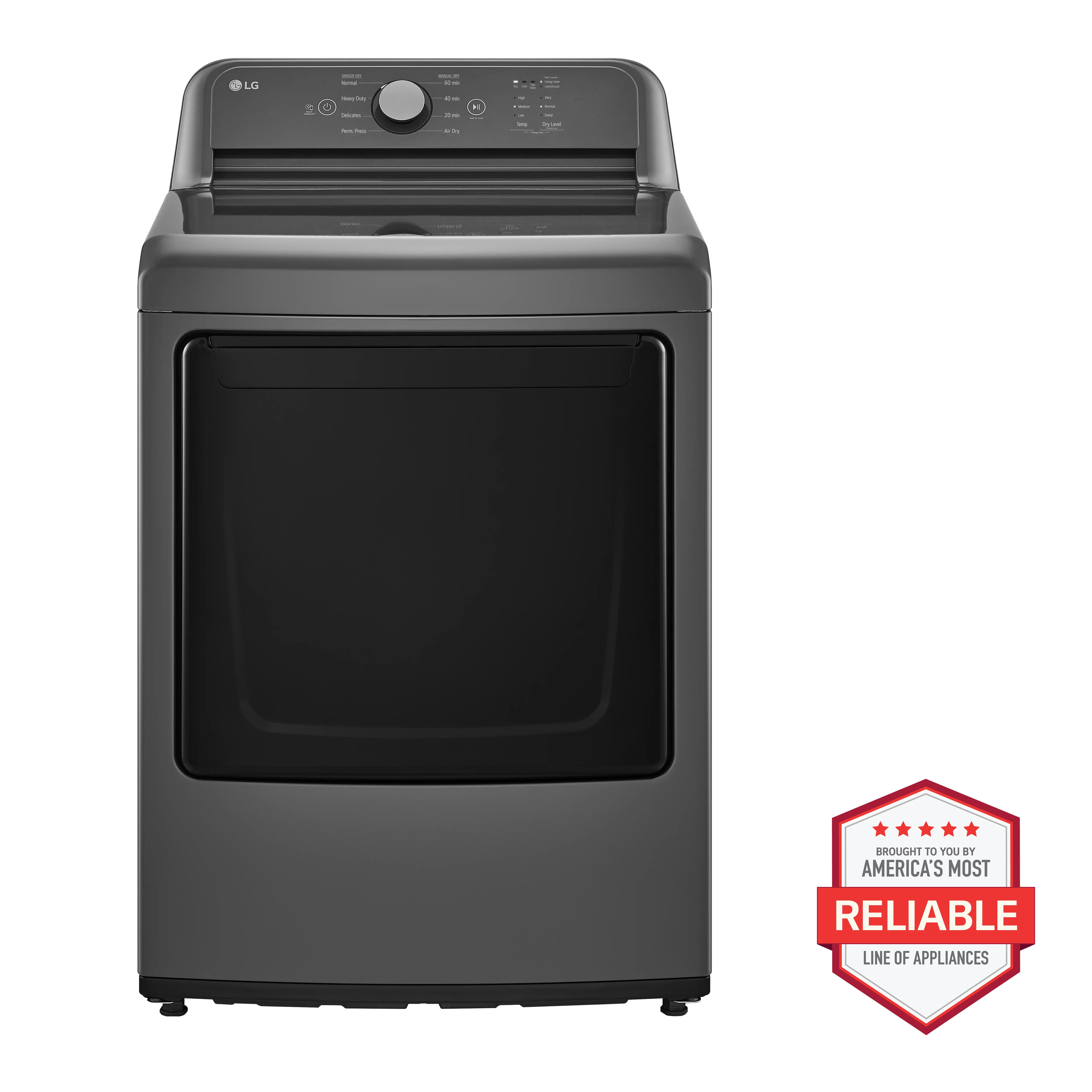 DLG6101M LG 7.3 Cu Ft Gas Dryer - Monochrome Gray-2