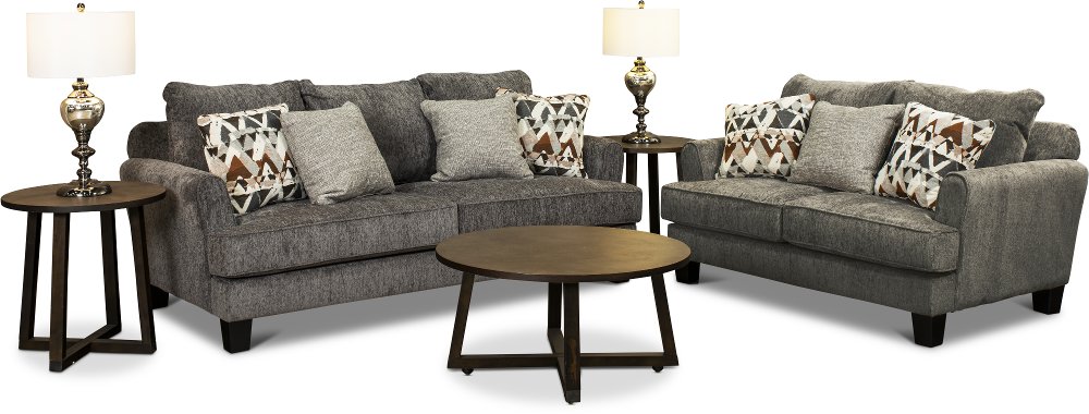 Bryn Gray 7 Piece Living Room Set