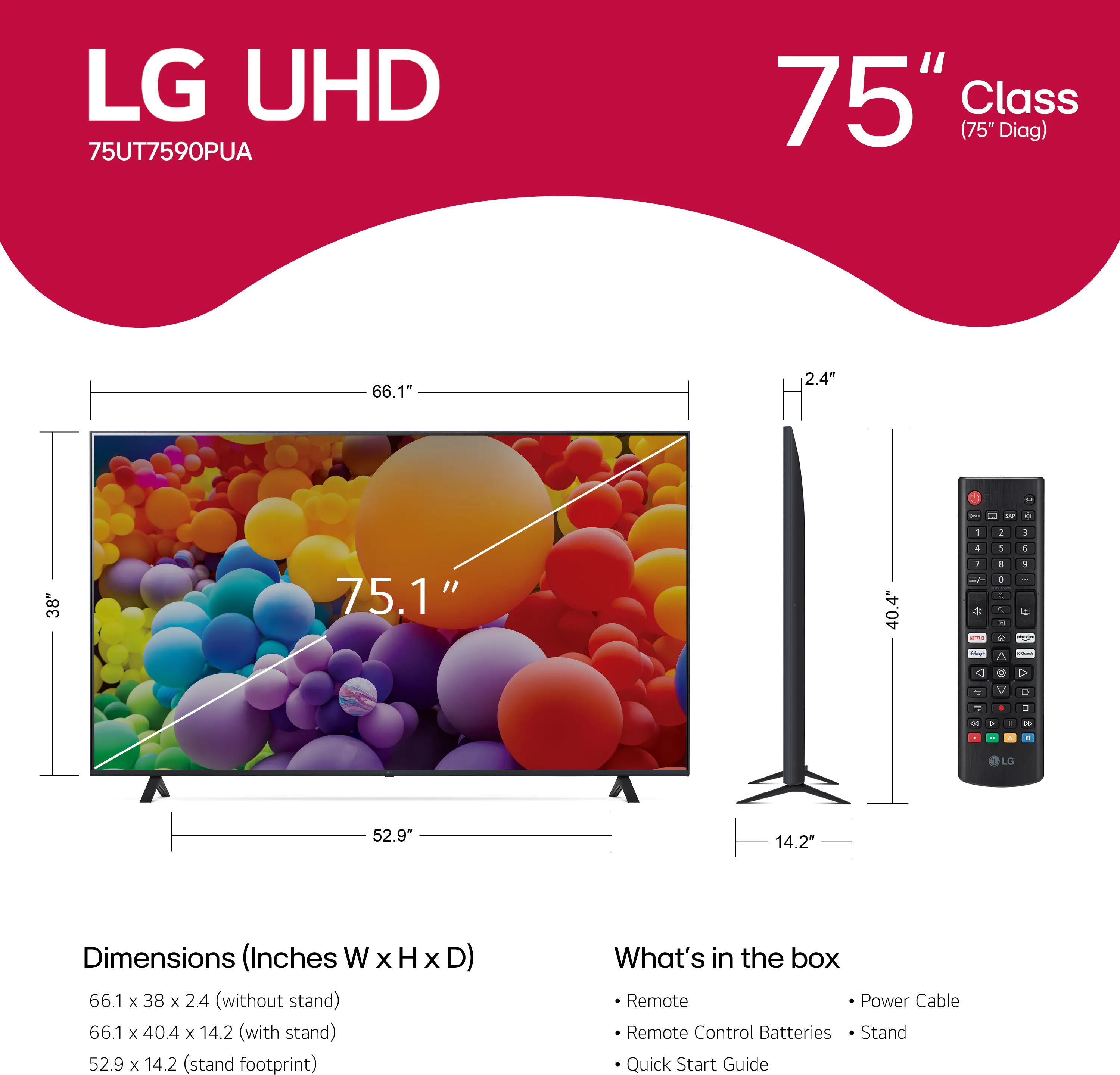 75UT7590PUA.AUS LG 75” UT75 Series LED 4K UHD Smart webOS TV-3