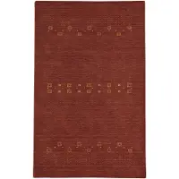 3495RS05000800800/GABBEH-5X8 Simply Gabbeh 5 x 8 Adobe Red Area Rug