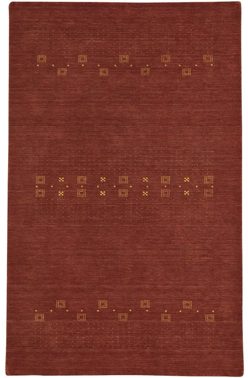 Simply Gabbeh 8 x 10 Adobe Red Area Rug
