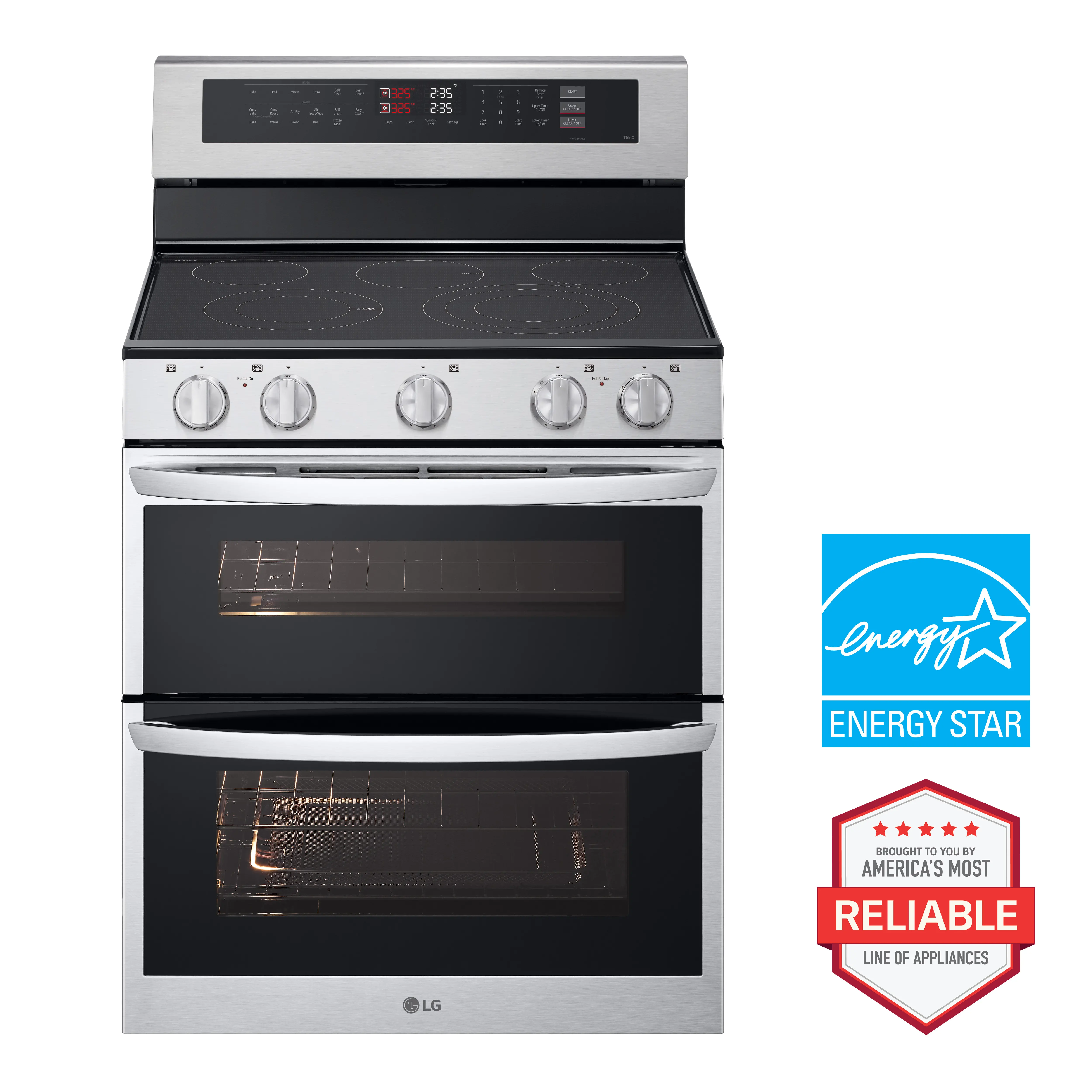 LDEL7324SE LG 7.3 Cu Ft Double Oven Electric Range - Stainless Steel-2