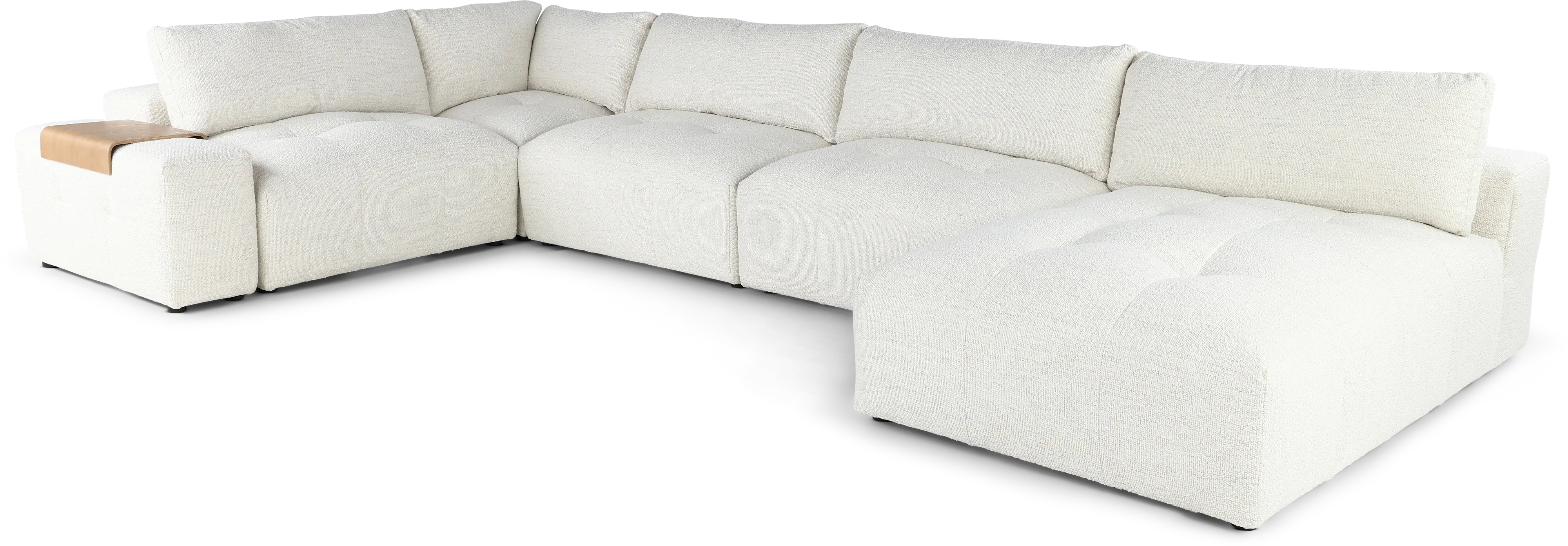 Preston Pearl White Modular 6 Piece Sectional-1