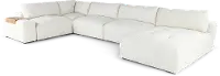 Preston Pearl White Modular 6 Piece Sectional