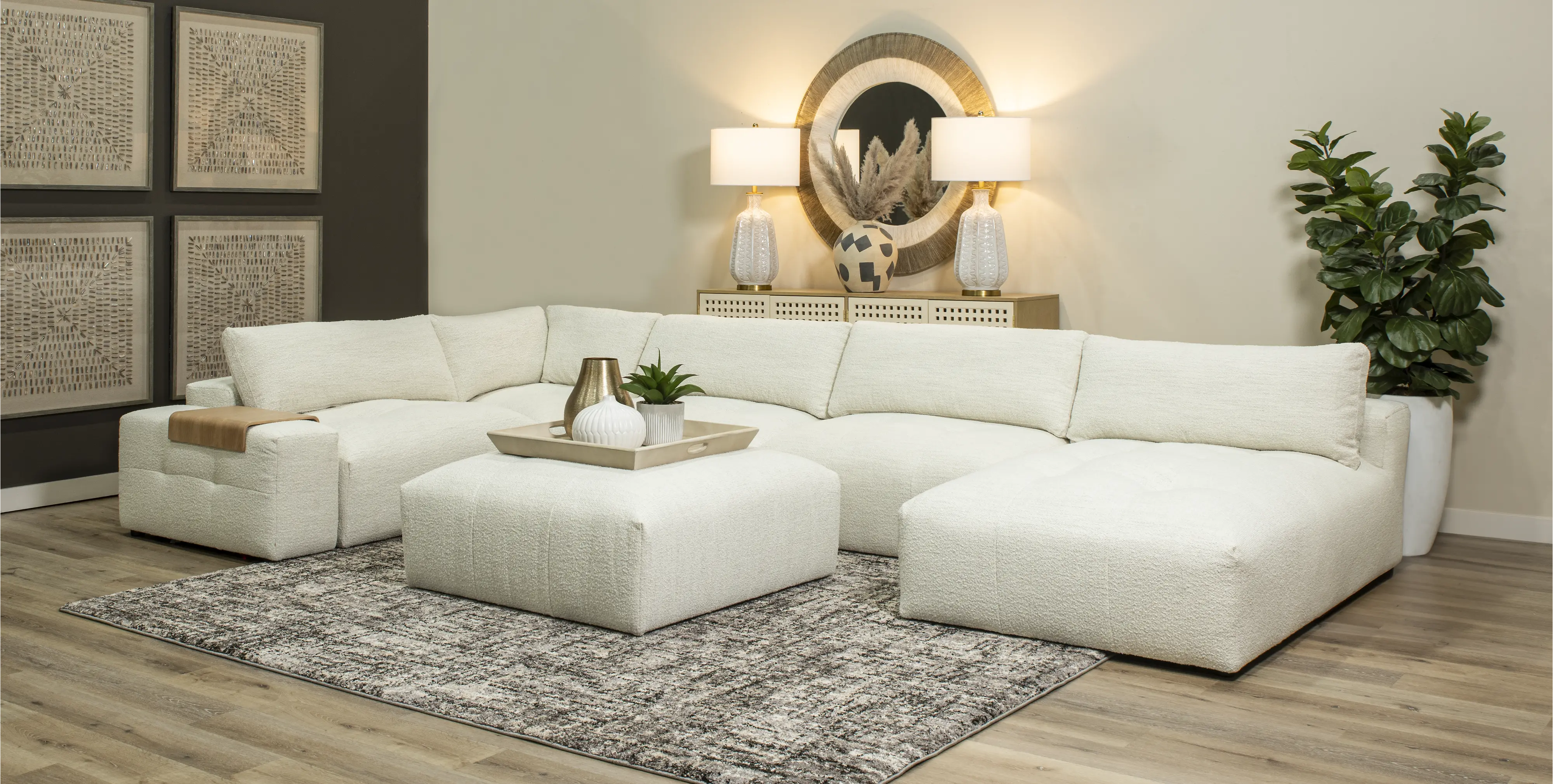 Preston Pearl White Modular 6 Piece Sectional-2