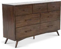 Robin Mid-Century Modern Walnut Brown Dresser