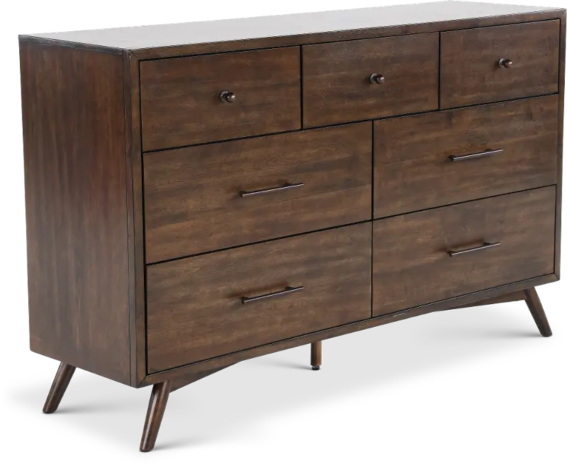 Robin Mid-Century Modern Walnut Brown Dresser