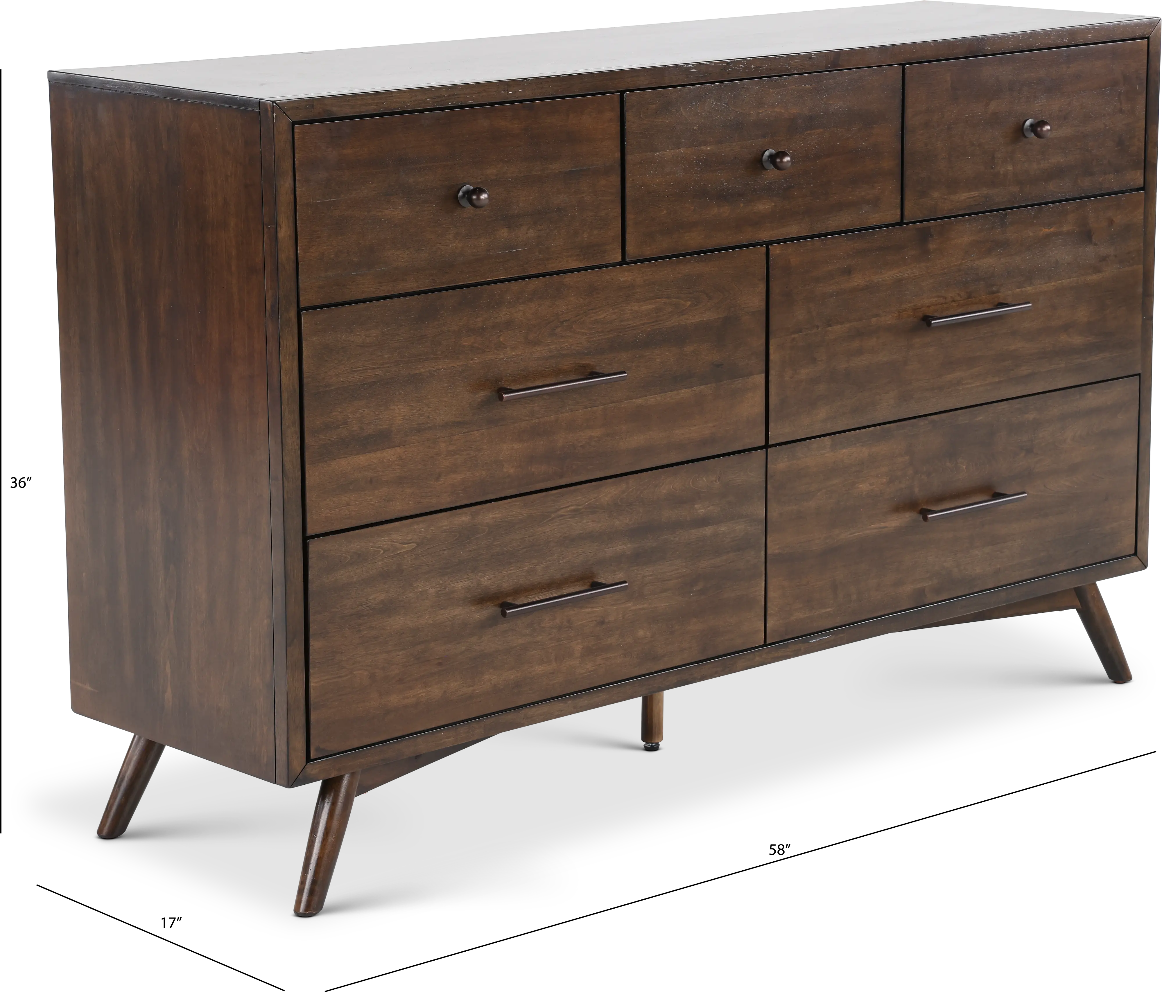 Robin Mid-Century Modern Walnut Brown Dresser-3