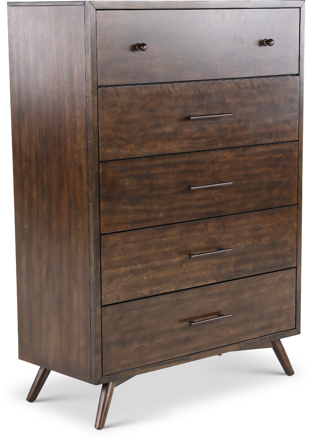 Robin Mid-Century Modern Walnut Brown Chest of Drawers