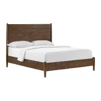 Robin Mid-Century Modern Walnut Brown Full Platform Bed