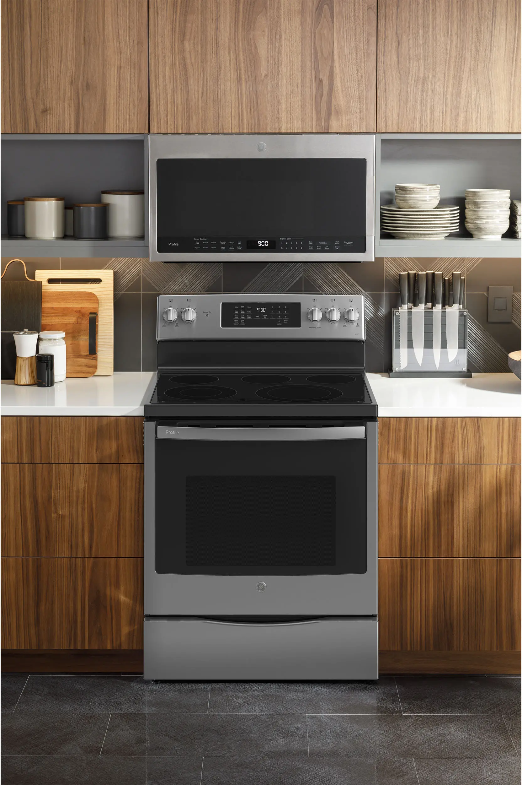 PB900YVFS GE Profile Electric Convection Range - Stainless Steel-2