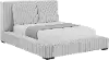 Lotus Light Gray King Upholstered Platform Bed