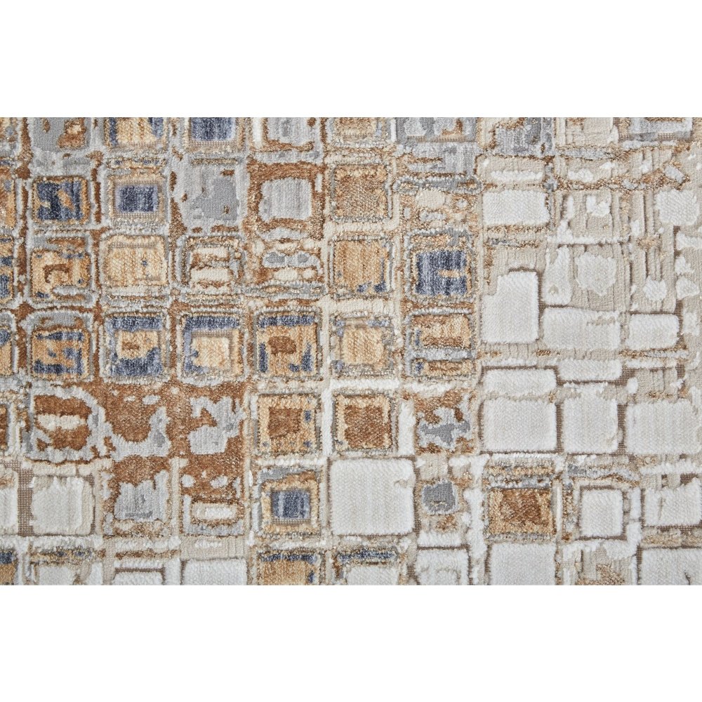 Laina 8 x 10 Mosaic Beige Gray Area Rug