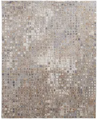 Laina 8 x 10 Mosaic Beige Gray Area Rug