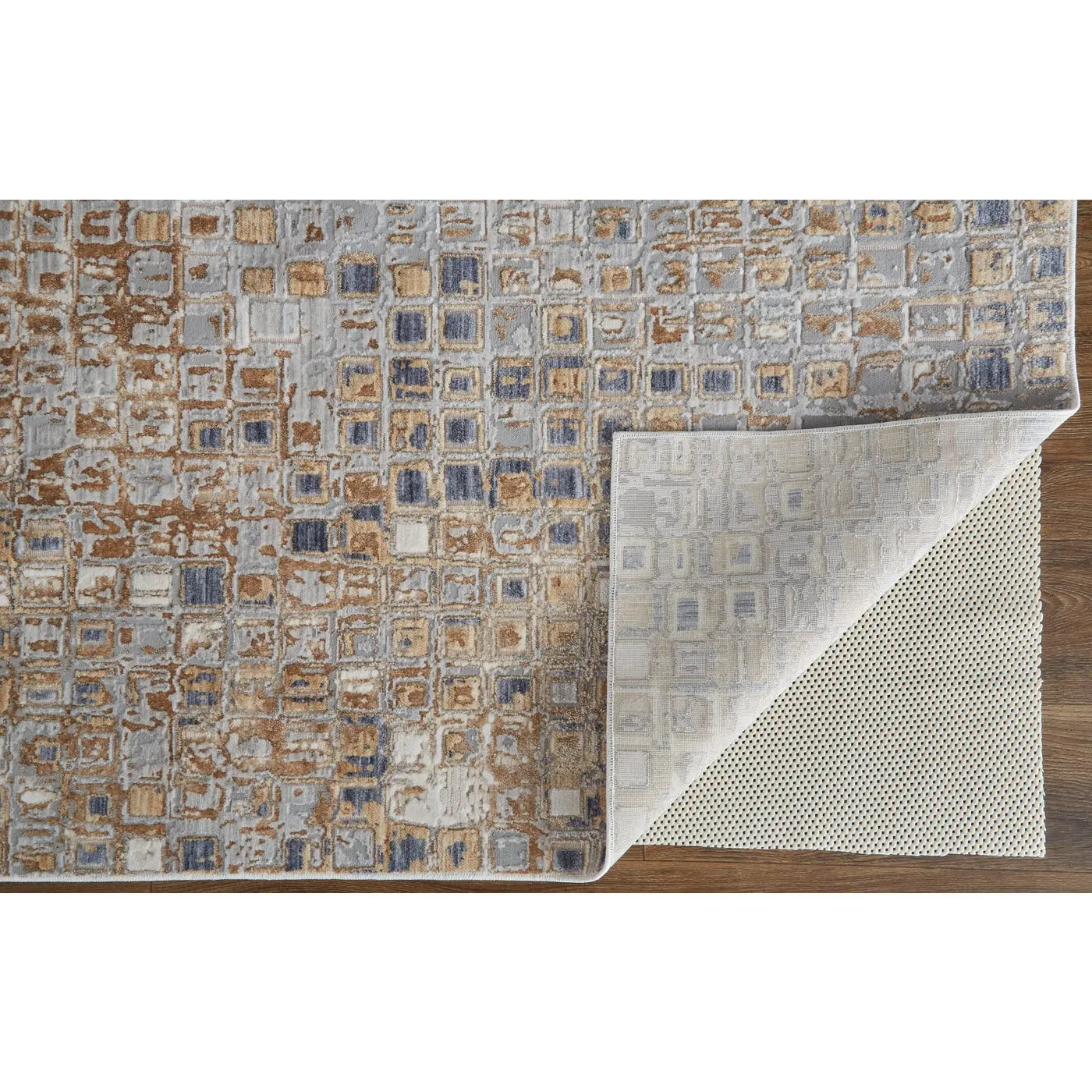 Laina 8 x 10 Mosaic Beige Gray Area Rug-3
